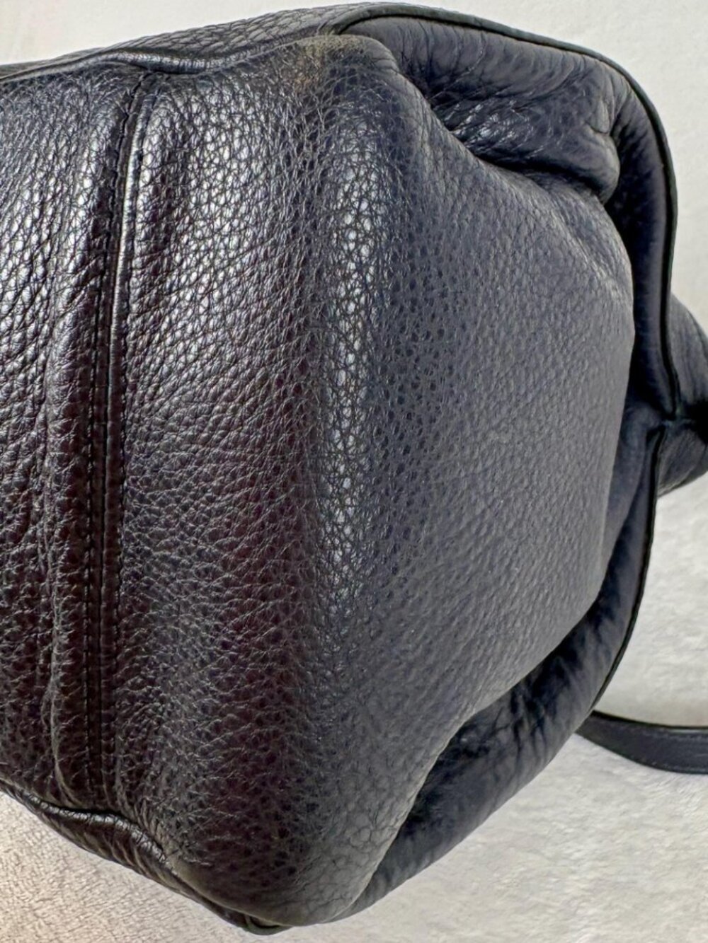 Coach Morgan Satchel in Midnight Navy Blue with Scarf - Picture 6 of 16